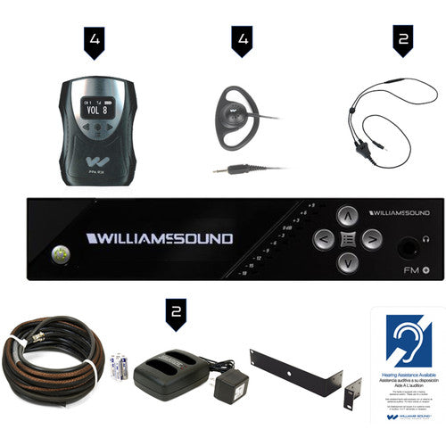Ensemble système Williams AV FM 558-12 PRO avec 4 récepteurs