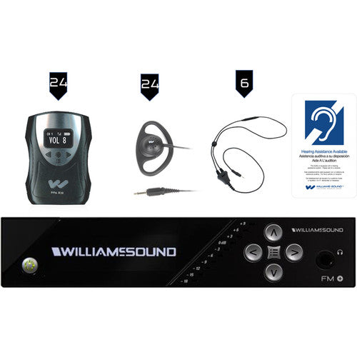Williams AV FM 558-24 Large-Area Dual FM/Wi-Fi Assist Listen Syst:24 FM R38 R/FM T55/24 Pppa R38N/24 Ear 022