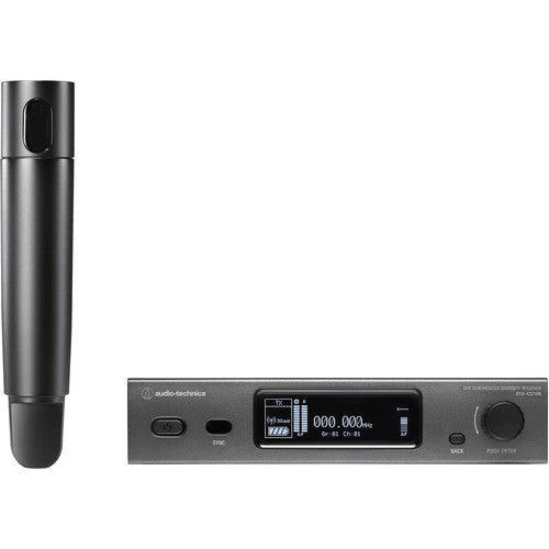 Audio-Technica ATW3212NEE1 3000 Series Network Wireless Handheld Microphone System, No Mic Capsule - Red One Music