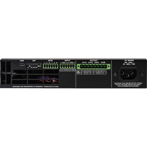 Ashly FA 125.2 1/2U Power Amplifier: 2x125W/4-8 Ohms, 70/100V