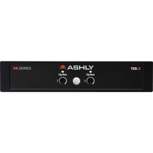 Ashly FA 125.2 1/2U Power Amplifier: 2x125W/4-8 Ohms, 70/100V