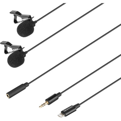 Saramonic LAVMICRO-U1C Dual Omnidirectional Lavalier Microphone w/ Lightning Connector for iOS Devices (19.6' Cable)