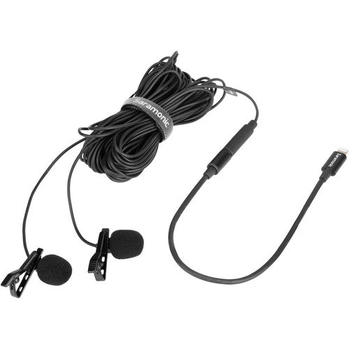 Saramonic LAVMICRO-U1C Dual Omnidirectional Lavalier Microphone w/ Lightning Connector for iOS Devices (19.6' Cable)