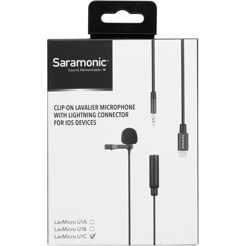 Saramonic LAVMICRO-U1C Dual Omnidirectional Lavalier Microphone w/ Lightning Connector for iOS Devices (19.6' Cable)