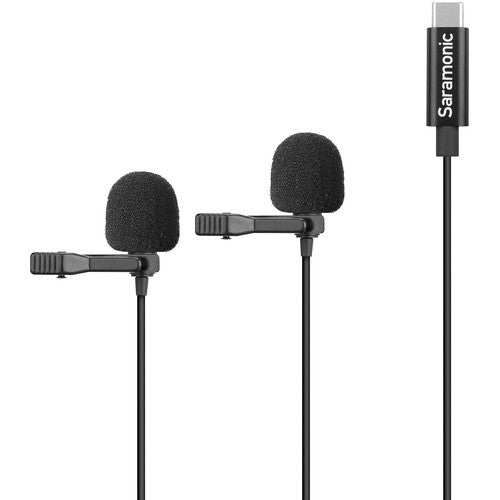 Saramonic LAVMICRO-U3C Dual Omnidirectional Lavalier Microphones w/ USB Type-C Connector for Android Devices (19.6' Cable)