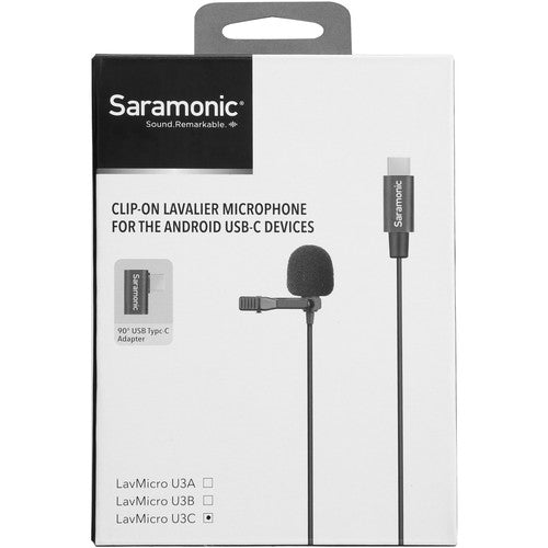 Saramonic LAVMICRO-U3C Dual Omnidirectional Lavalier Microphones w/ USB Type-C Connector for Android Devices (19.6' Cable)