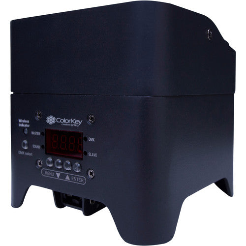 ColorKey CKW-6020B MobilePar Mini Hex 4 Wireless Battery-Powered RGBAW+UV LED Fixture