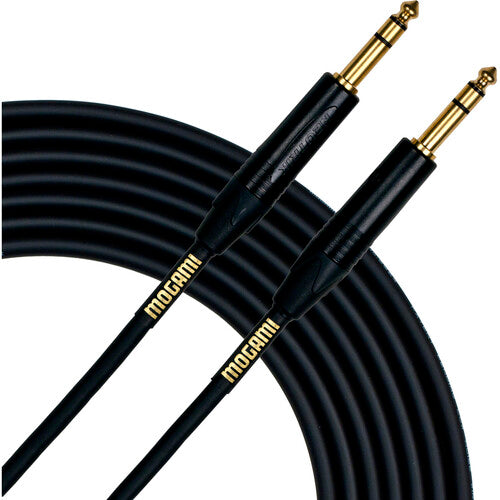 Câble équilibré Mogami GOLD 1/4" TRS mâle vers 1/4" TRS mâle - 15' 