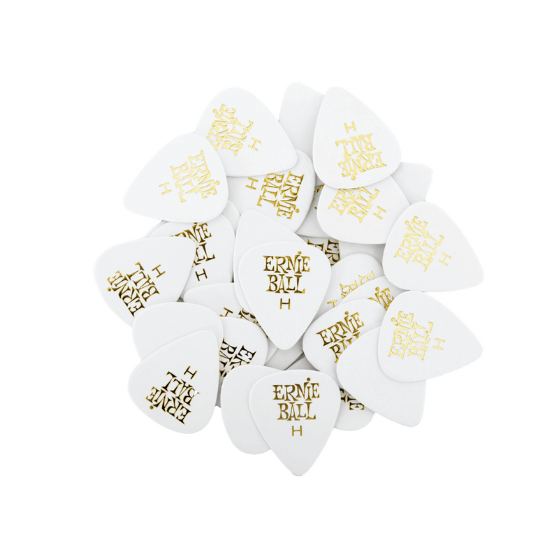 Ernie Ball 9121EB Heavy White Picks, Bag of 144