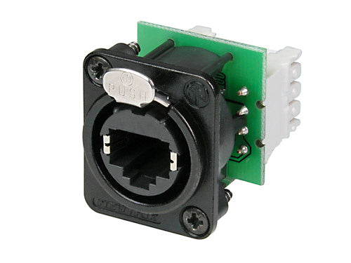 Neutrik NE8FDV-Y110-B RJ45 Ethercon Female 110 Punch D-Type (Black)