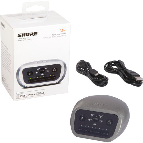 Shure MOTIV MVI Interface audio USB monocanal - Argent