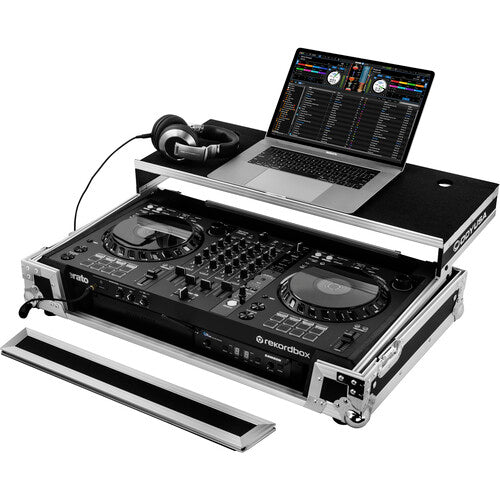 Odyssey Flight Zone Glide Style Flight Case for Pioneer DDJ-FLX6 Controller - Silver on Black
