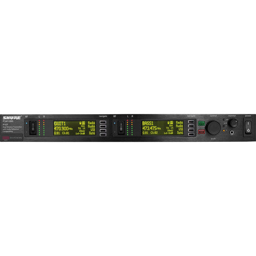 Shure P10T Full-Rack Dual-Channel Wireless Transmitter (H22: 518 to 584 MHz)