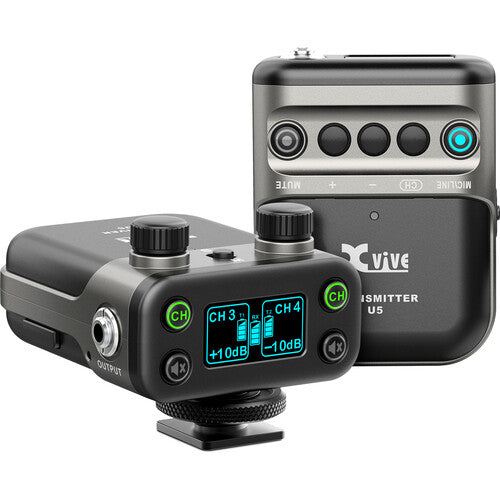 Xvive Audio XVIVE-U5 Camera-Mount Digital Wireless Omni Lavalier Microphone System for Cameras - 2.4 GHz