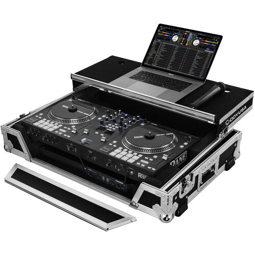 Odyssey FZGSRANEONEW1 Flight Zone Glide Style Flight Case for Rane One DJ Software Controller (Silver on Black)