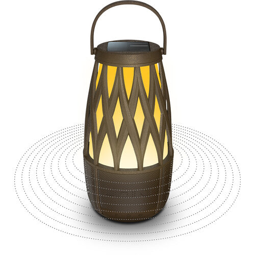 ION TAHITI Solar Lantern-Style Outdoor Illuminated Bluetooth Speakers - Pair