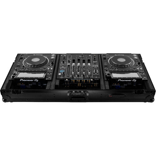 Odyssey FZ12CDJWXD2BL Extra-Deep Coffin Flight Case for 12" DJ Mixer and Two Large-Format Media Players (All Black)