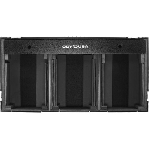 Odyssey FZ12CDJWXD2BL Extra-Deep Coffin Flight Case for 12" DJ Mixer and Two Large-Format Media Players (All Black)