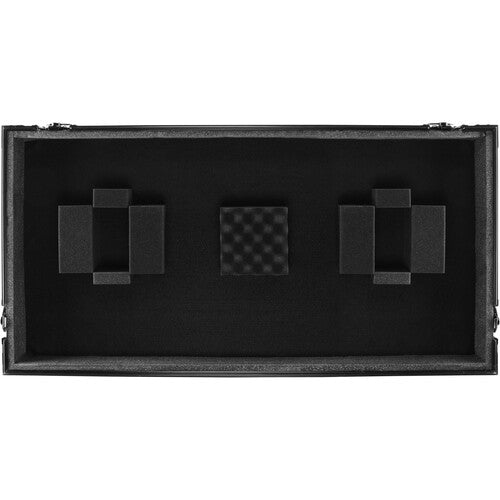 Odyssey FZ12CDJWXD2BL Extra-Deep Coffin Flight Case for 12" DJ Mixer and Two Large-Format Media Players (All Black)