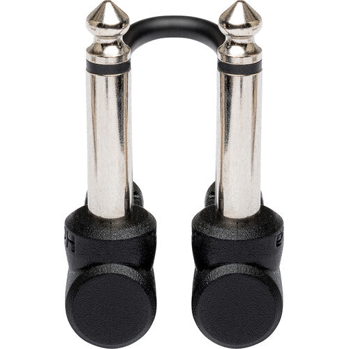 Hosa CFS-606 Lot de 6 câbles de raccordement pour guitare à angle droit 1/4" vers 1/4" - 6"