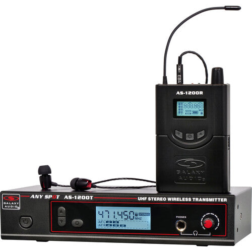 Galaxy Audio AS-1200 Twin Pack Wireless In-Ear Monitor System with 1 Receiver & EB4 Earbuds (D: 584 to 607 MHz)