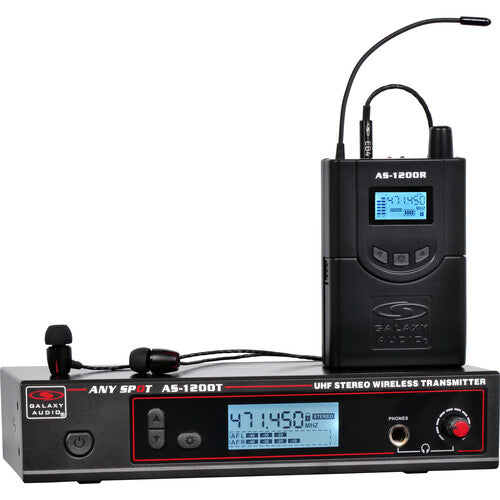 Galaxy Audio AS-1200 Twin Pack Wireless In-Ear Monitor System with 1 Receiver & EB4 Earbuds (D: 584 to 607 MHz)