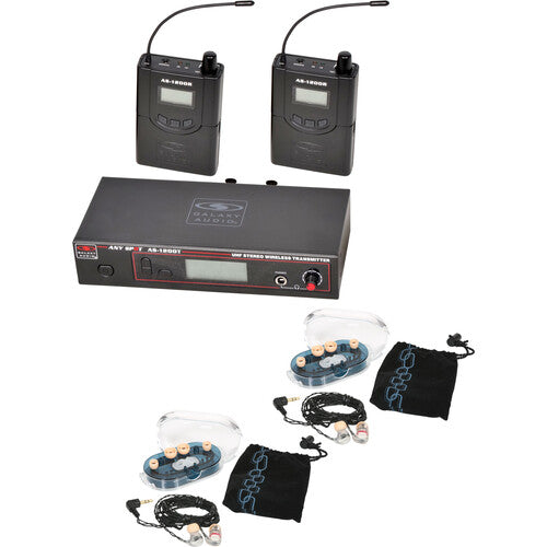 Galaxy Audio AS-1206-2 Personal Wireless In-Ear Monitor System with 2 Receivers & EB6 Earbuds (D: 584 to 607 MHz)