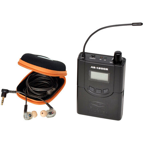Galaxy Audio AS-1200R Wireless Bodypack Receiver with EB4 Earbuds (D: 584 to 607)