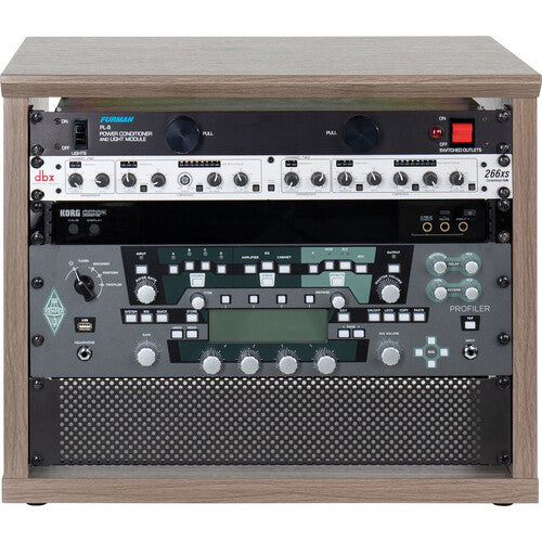 Gator Frameworks GFW-ELITERK-8U-GRY Frameworks Elite Series Furniture Desktop 8 RU Studio Rack (Driftwood Gray)