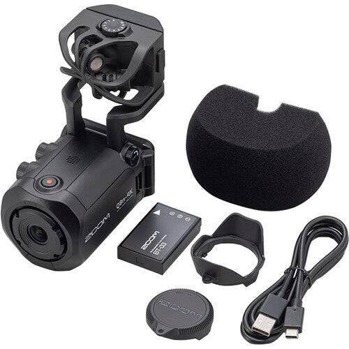 Enregistreur vidéo pratique Zoom Q8n-4K avec microphone et écran 