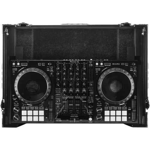 Odyssey Pioneer DDJ-1000/DDJ-1000SRT Boîtier de zone de vol 1U avec plate-forme coulissante et roues d'angle (noir)