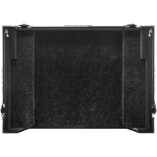 Odyssey Pioneer DDJ-1000/DDJ-1000SRT Boîtier de zone de vol 1U avec plate-forme coulissante et roues d'angle (noir)
