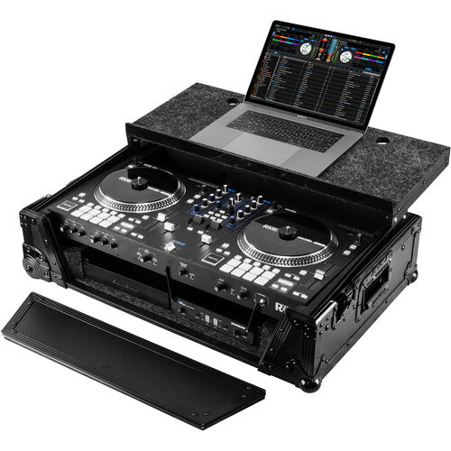 Odyssey FZGSRANEONEBL1UCW Black Label Glide-Style Flight Case for RANE ONE w/1 RU Rackspace and Wheels (All Black)