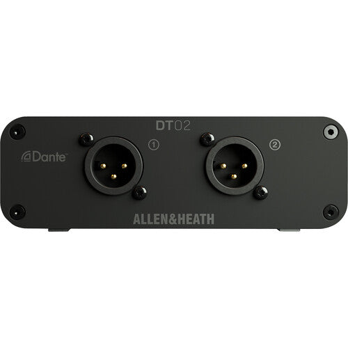Allen & Heath DT-02-M Extension de sortie Dante 2 sorties avec XLR/PoE ou DC - 48/96 Khz - Sans alimentation