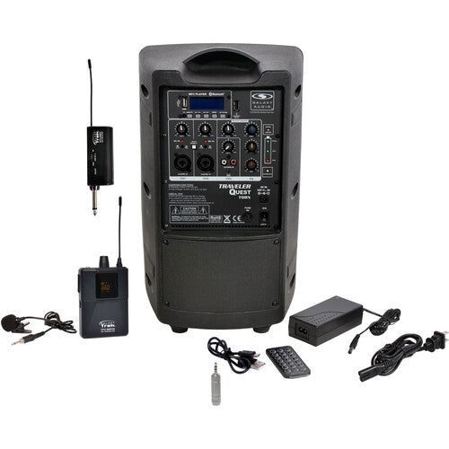 Galaxy Audio Traveler Quest TQ8X PA avec système de micro sans fil GTU-V0P5B0 (B : 524,5 à 594,5 MHz)