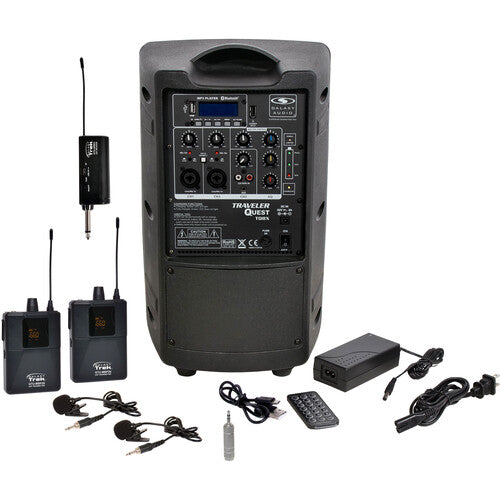 Galaxy Audio Traveler Quest TQ8X PA avec système de micro sans fil GTU-VVP5AB (A et B : 524,5 à 594,5 MHz)