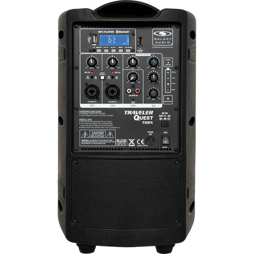 Galaxy Audio Traveler Quest TQ8X PA avec système de micro sans fil GTU-VHP5AB (B & A : 524,5 à 594,5 MHz)