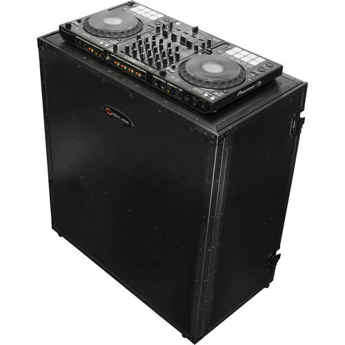 Odyssey 33"Wide x 36" Tall 2-Tier DJ Fold-Out Stand - Black