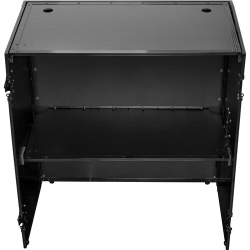 Odyssey 33"Wide x 36" Tall 2-Tier DJ Fold-Out Stand - Black