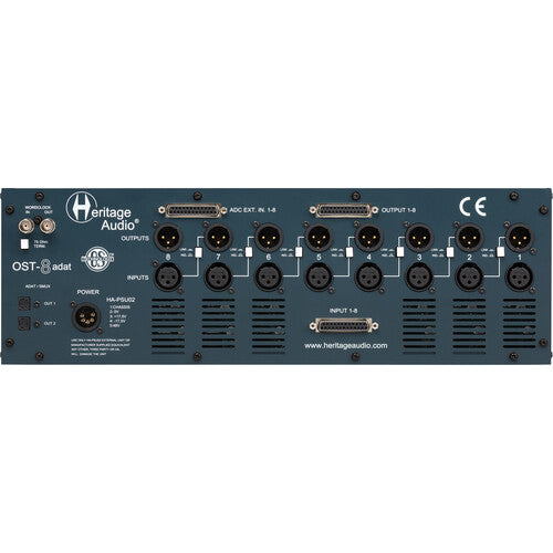 Heritage Audio OST-8 ADAT 8-Slot 500 Series Rack with Premium 24-Bit / 192 kHz ADC