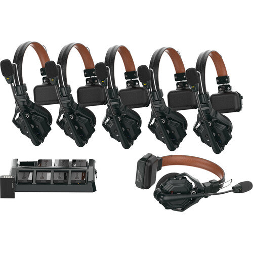 Hollyland SOLIDCOM C1 Pro-6S Système d'interphone sans fil full duplex avec 6 casques (1,9 GHz)