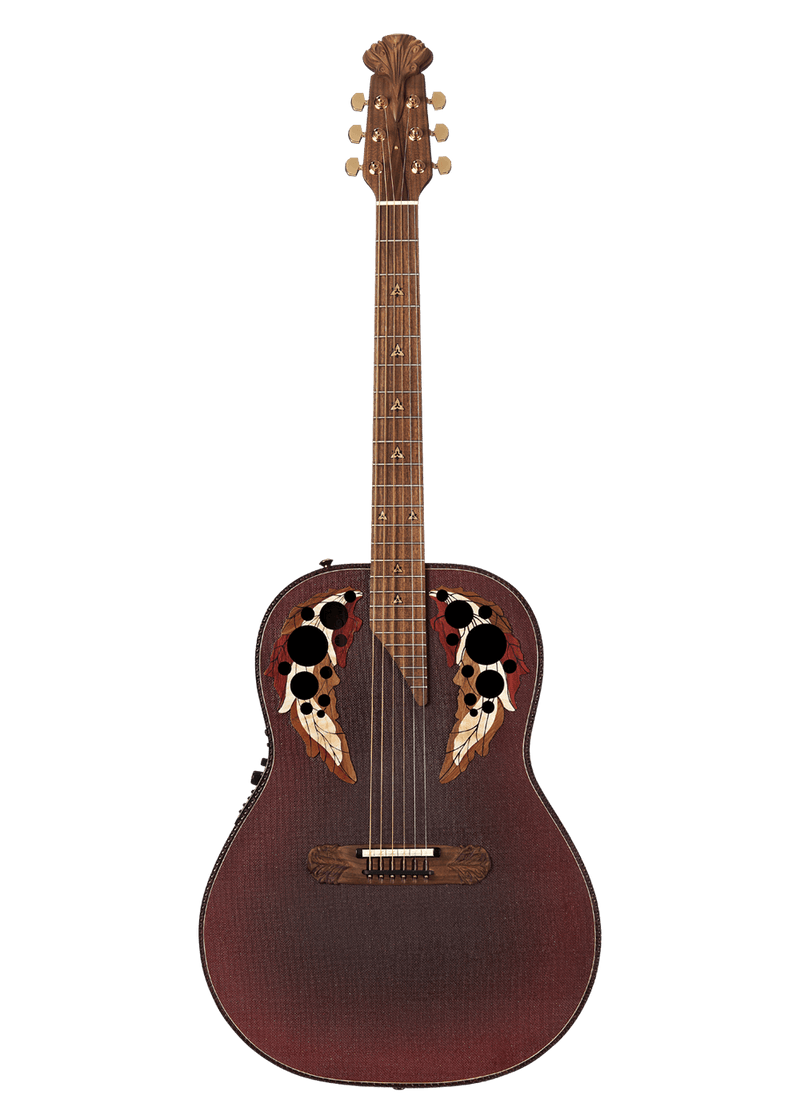 Ovation Adamas 1687GT-2 - Guitare électro-acoustique Deep Body - Reverse Red Burst
