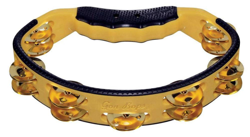 Gon Bops PTAMBR Tambourin avec jingles en laiton - Jaune