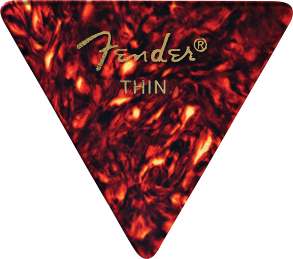 Fender Guitar Pick 355 Shape Classic Celluloid 1/2 Gross - Tortoise Shell - Thin, 72-Count