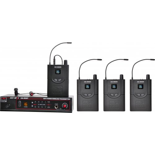 Galaxy Audio AS-950 Wireless Monitor System (4-user) - Red One Music