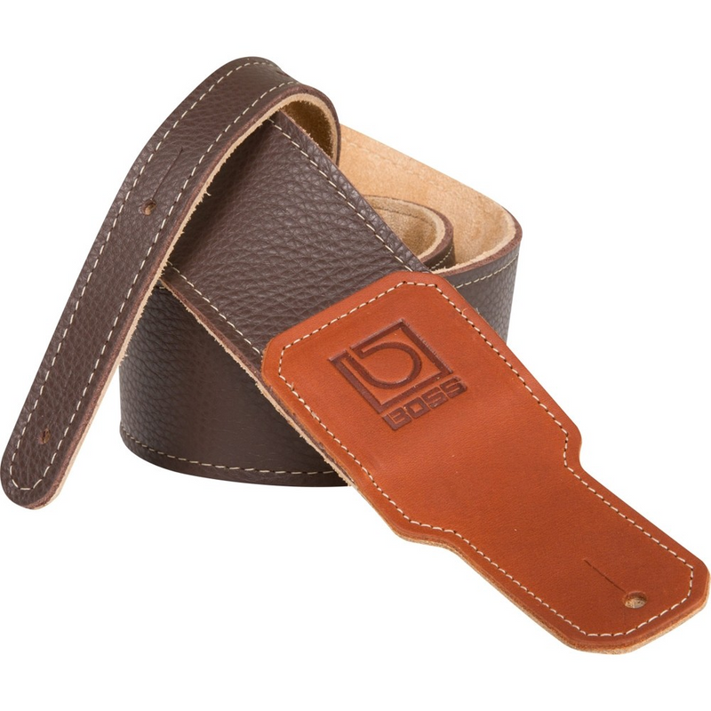 BOSS BSL-25 Leather Guitar Strap - 2.5", Brown - Red One Music