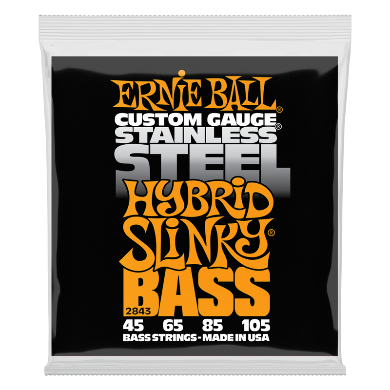 Ernie Ball 2843EB Stainless Steel Slinky Bass Strings - Hybrid .045-.105