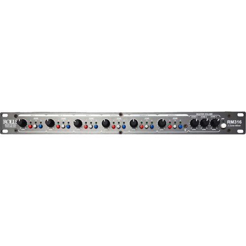 Rolls RM316 3-Zone Mixer w/ RCA & XLR Inputs