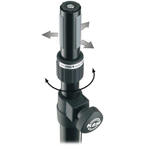 K&M 21366 Adjustable Subwoofer To Satellite Speaker Pole Rod Black - Red One Music