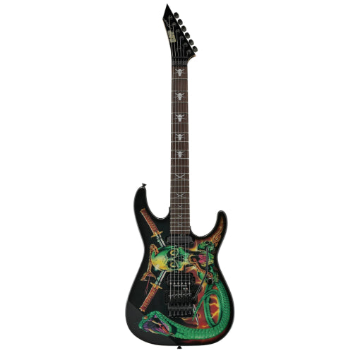 Guitare électrique ESP GEORGE LYNCH SIGNATURE (crânes et serpents)